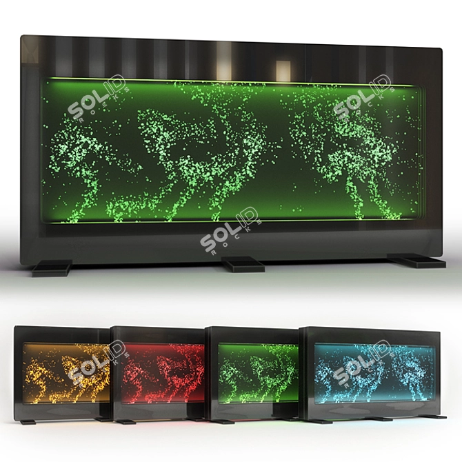 Bubble Monopanel RGB Illuminated Acrylic Display 3D model image 1