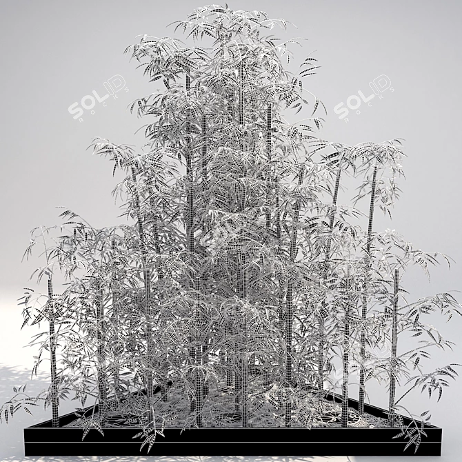 Bamboo Tree Pot: Realistic Artificial Plant for Indoor and Outdoor Use 3D model image 3