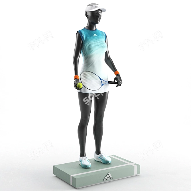 Adidas Women's Tennis Outfit 3D model image 1