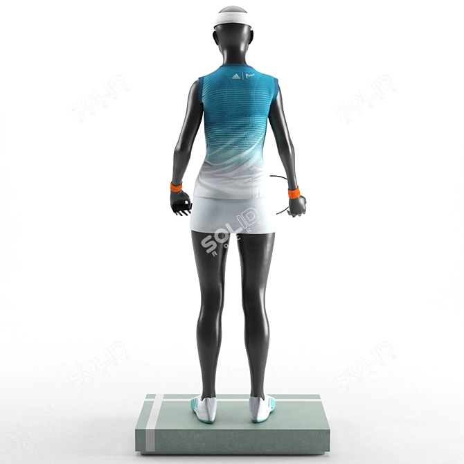 Adidas Women's Tennis Outfit 3D model image 2