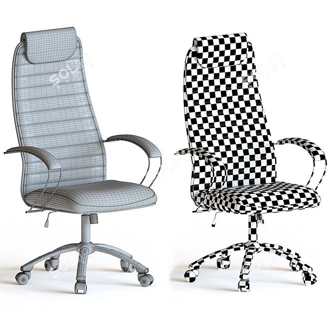 Metta BC-5 Ergonomic Computer Chair 3D model image 2