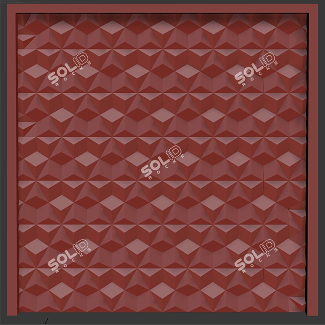 3D Plaster Panel Set 3D model image 3