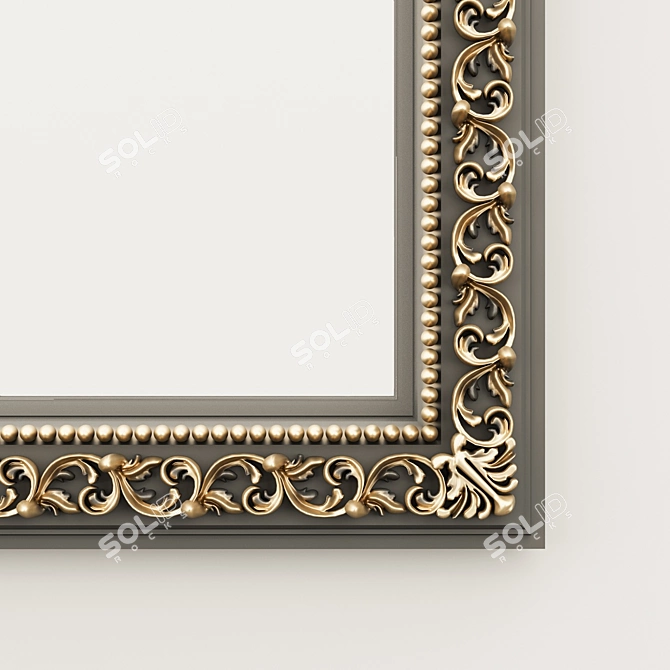 Title: Classic Baguette Mirror - Elegant, Timeless Design 3D model image 2