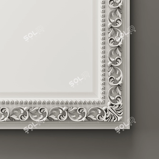 Title: Classic Baguette Mirror - Elegant, Timeless Design 3D model image 3