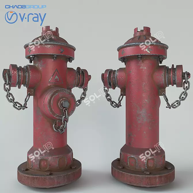 Realistic 3D Fire Hydrant Model 3D model image 1