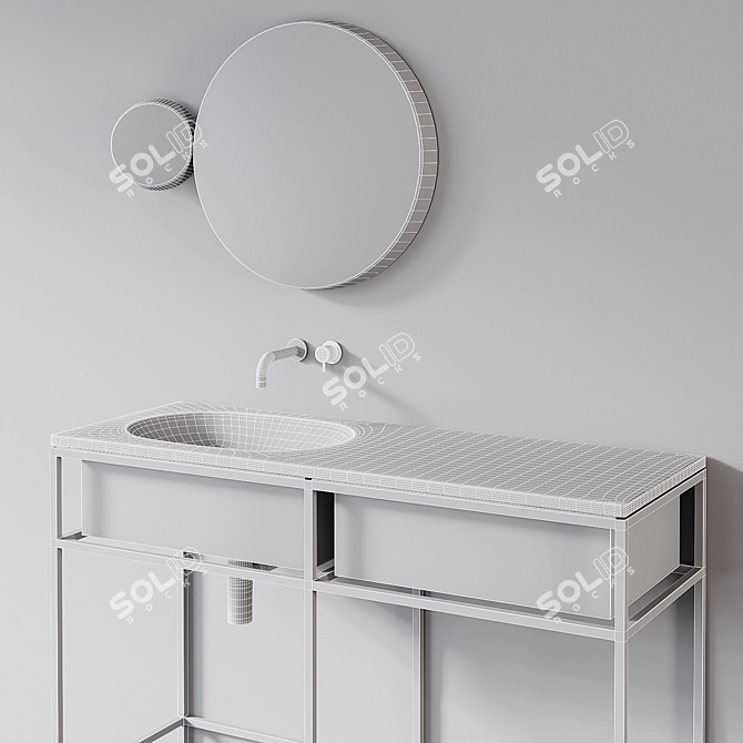 Gravity Mirror with Frame Gl2: Stylish Console 3D model image 3