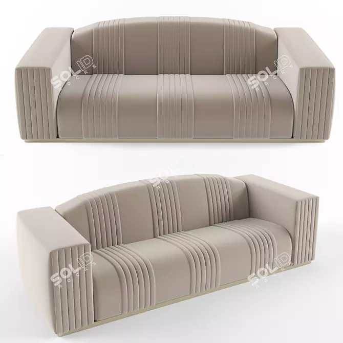 CosyComfy Sofa: For Ultimate Comfort 3D model image 1