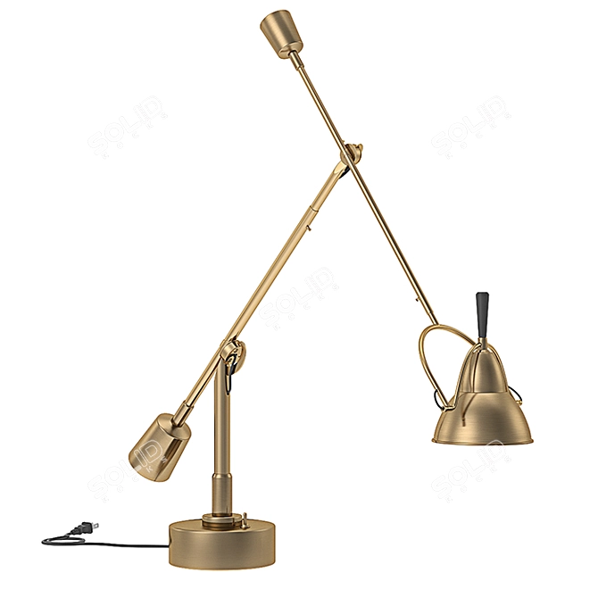 RH Counterpoise Task Lamp: Sleek & Functional 3D model image 1