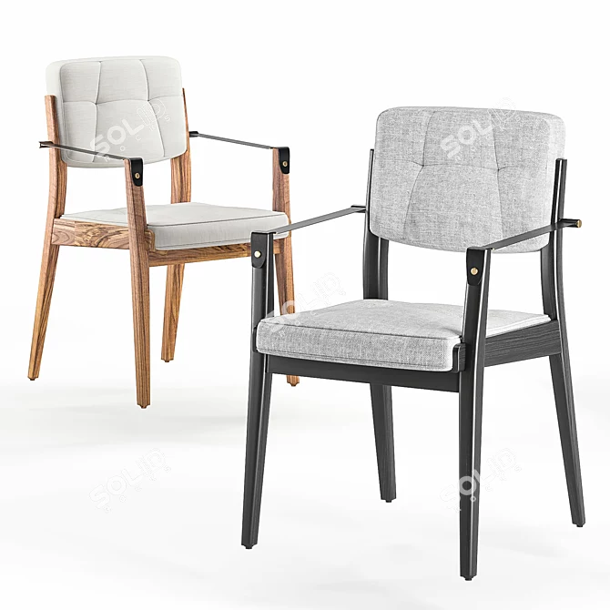 Espada Dining Armchair: Stylish and Comfortable 3D model image 1