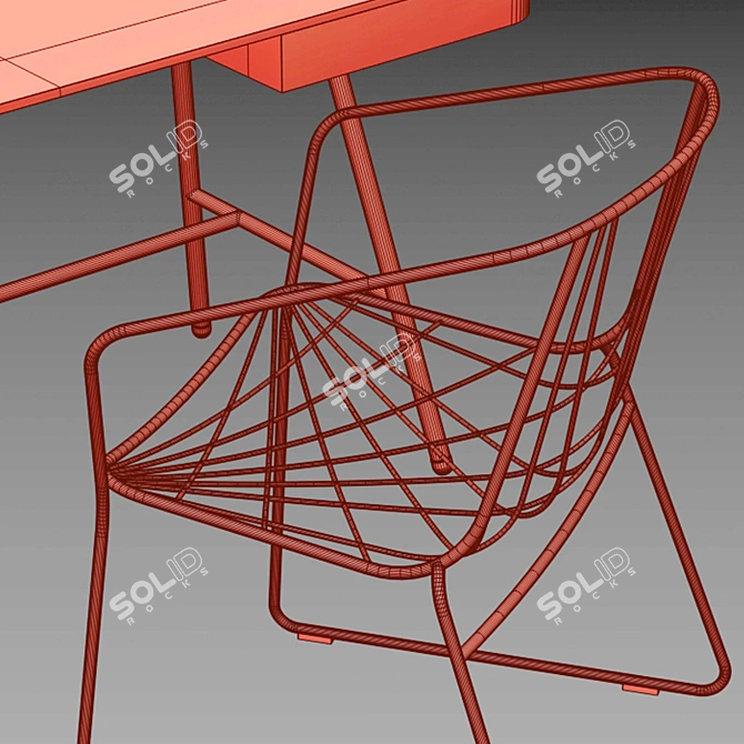 Sleek Holland Desk Set 3D model image 3