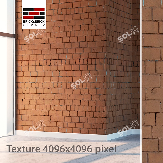 Highly Detailed Brick Texture with Displacement and Normal Maps 3D model image 1