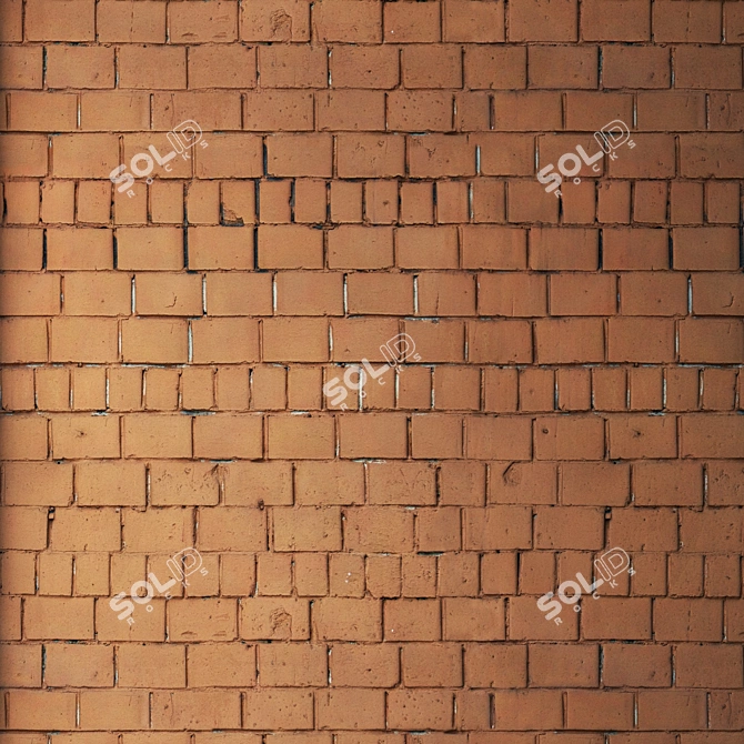 Highly Detailed Brick Texture with Displacement and Normal Maps 3D model image 3