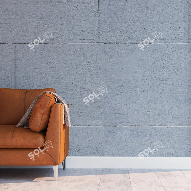 Seamless Detailed Concrete Texture 3D model image 2