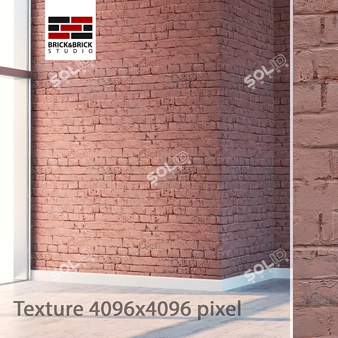 Seamless Detailed Brick Texture - Vray Material 3D model image 1
