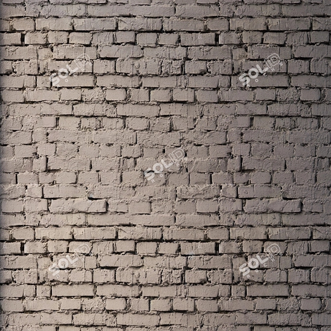 Seamless Textured Brick Wall 3D model image 3