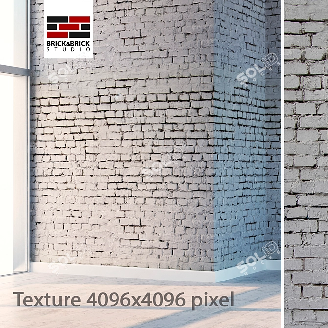 High-Detail Seamless Brick Texture 3D model image 1
