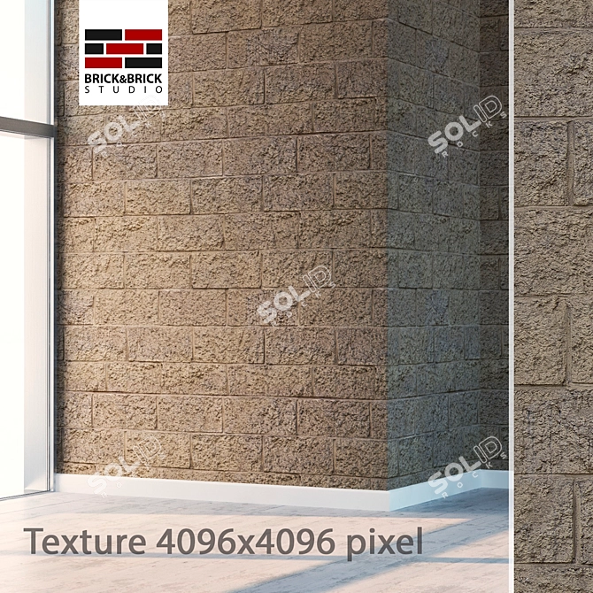 High-Detail Seamless Blocks for Vray 3D model image 1