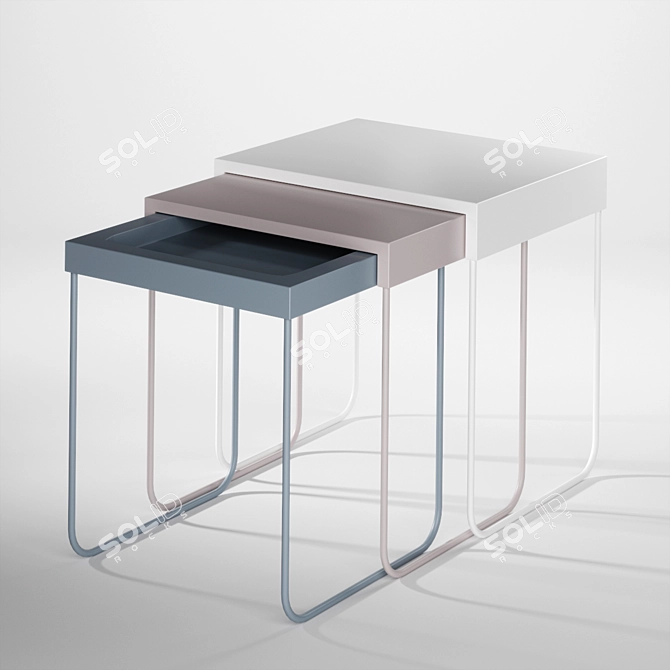 Minimalistic Granbod Tables Set 3D model image 1