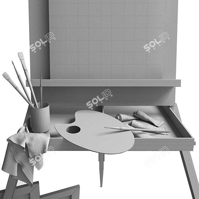 Professional Artist Set 3D model image 3