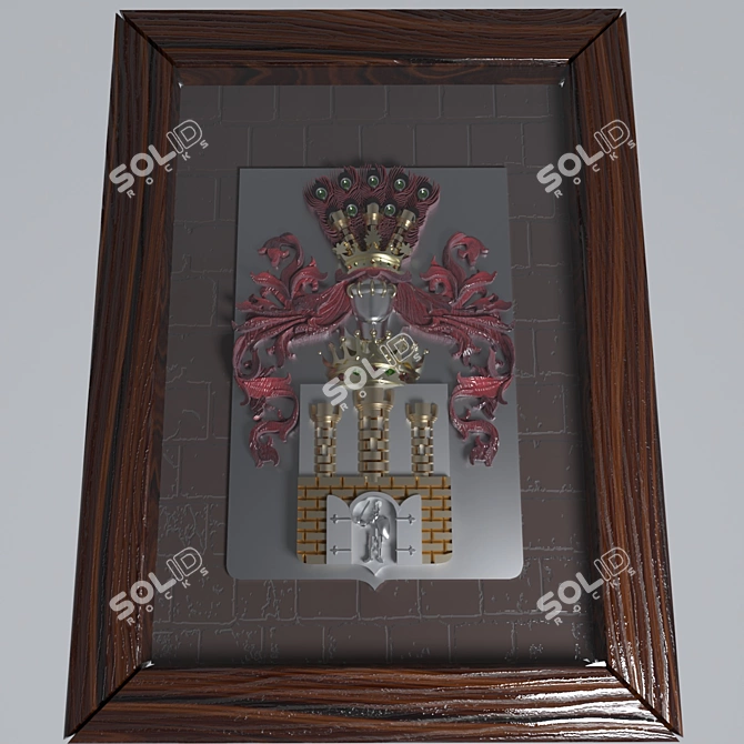 Regal Heraldry Painting 3D model image 1