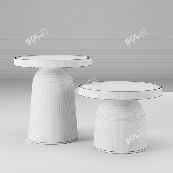 Solid Surface Tables - Thick Top 3D model image 3