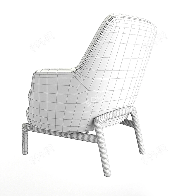 Luxurious Leda Flexform Armchair 3D model image 3