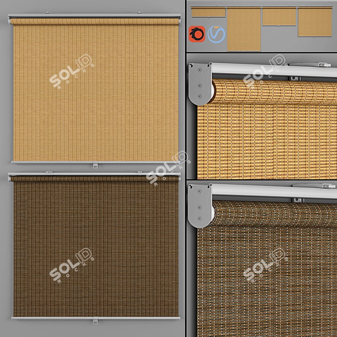 Roller Blinds IKEA Bustoffel: Stylish and Functional 3D model image 1