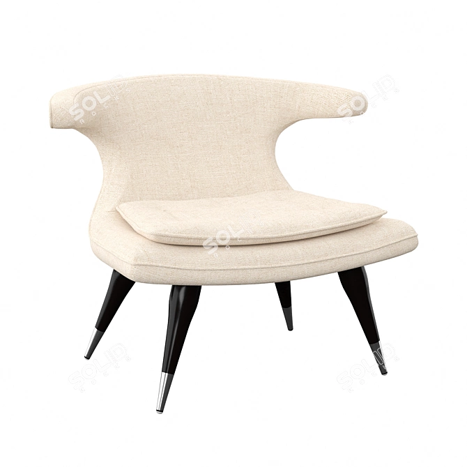 Elegant Upholstered Accent Chair 3D model image 2