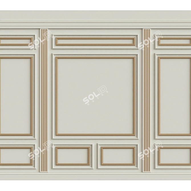 3D Wall Moulding: Elegant Home Upgrade 3D model image 1