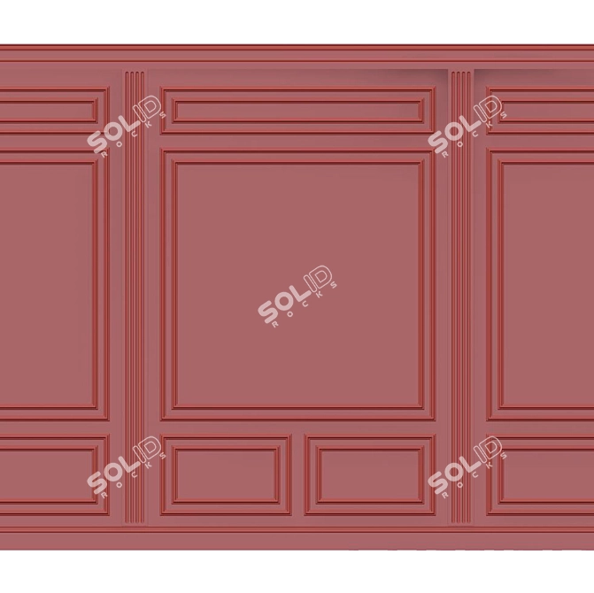 3D Wall Moulding: Elegant Home Upgrade 3D model image 2