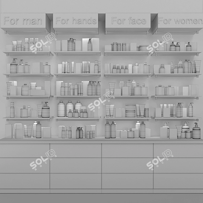 3D Pharm Cream: Beauty Salon Cosmetics 3D model image 2