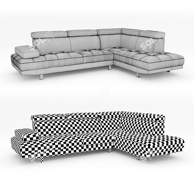 Premium Verena Sectional Sofa 3D model image 3