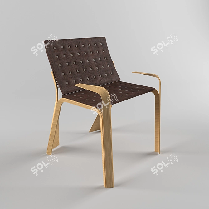 Elegant Ergo Chair 3D model image 1