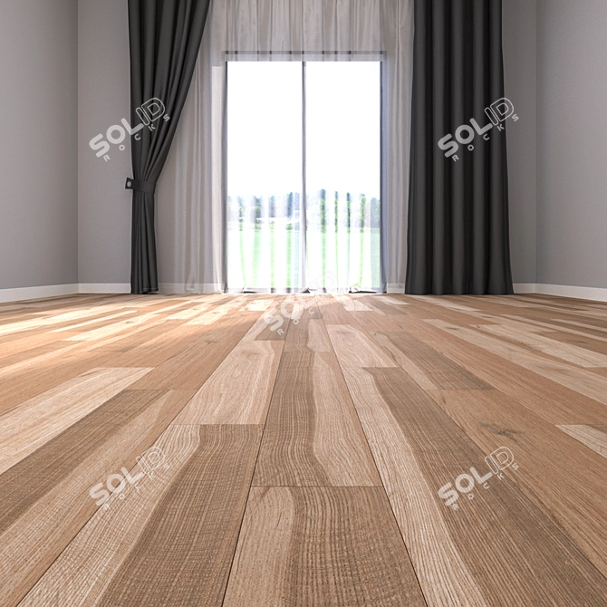 Premium Parquet Floor Set 3D model image 3