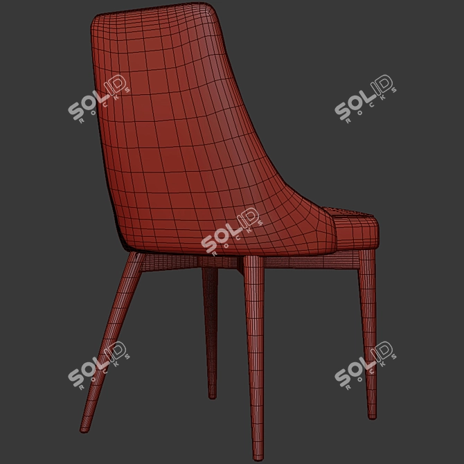 Contemporary Bohr Dining Chair 3D model image 2