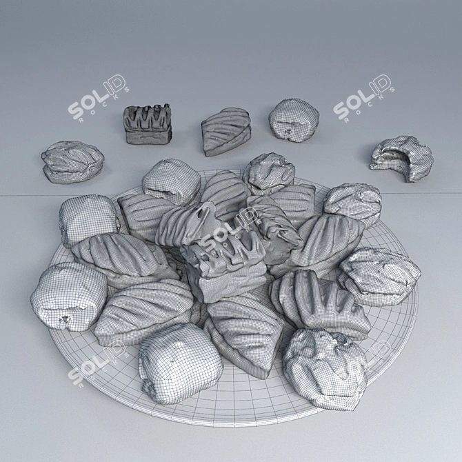 Scrumptious Scanned Pastry 3D model image 2