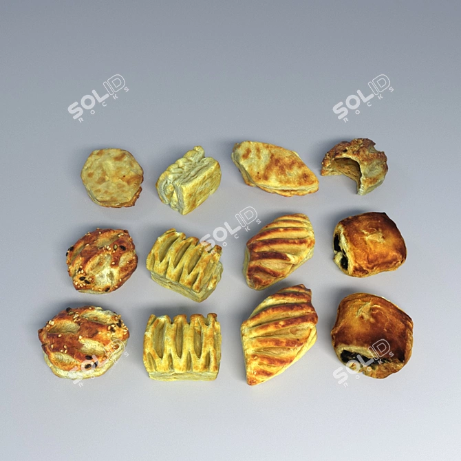 Scrumptious Scanned Pastry 3D model image 3