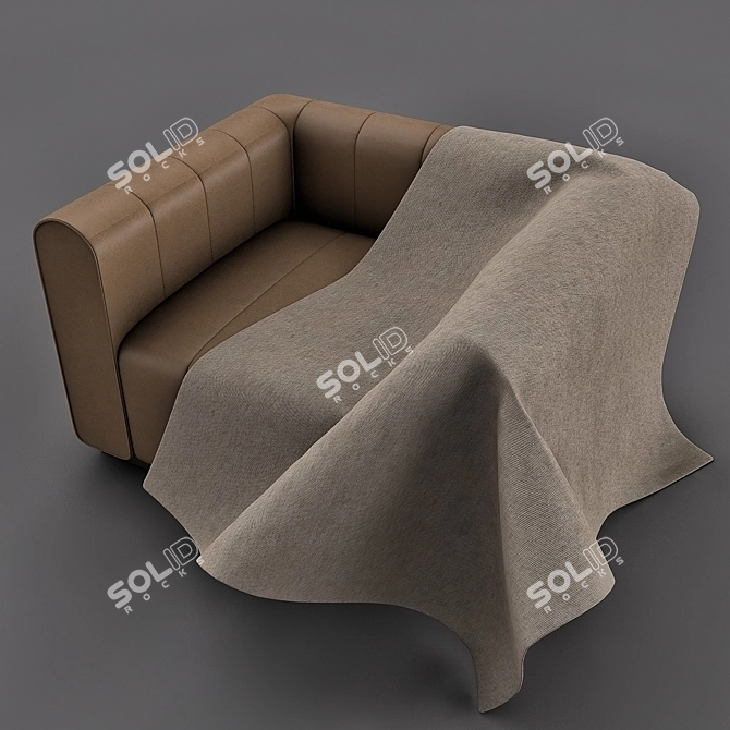 Luxury Leather Sofa - Vray & Corona - FBX Files 3D model image 1