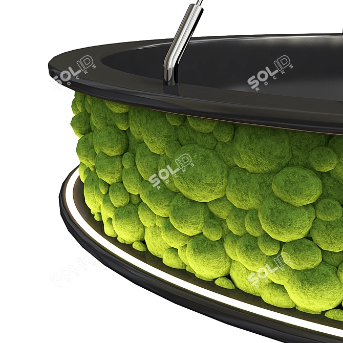 Eco-Friendly Moss Pendant Light 3D model image 2