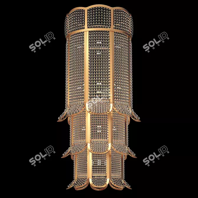 Elegant Delisle Paris Chandelier 3D model image 1