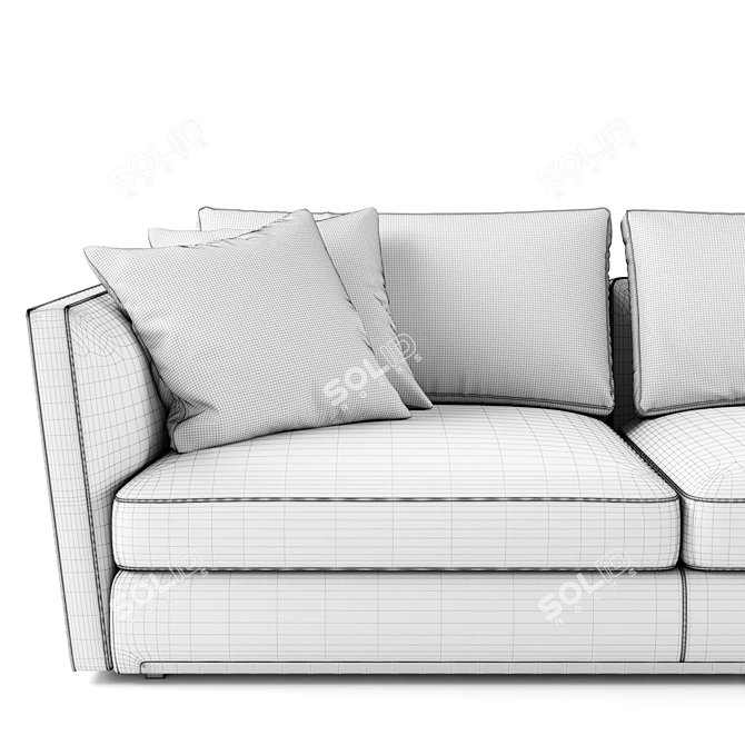 Luxury Leather Visionnaire Bastian Sofa 3D model image 3