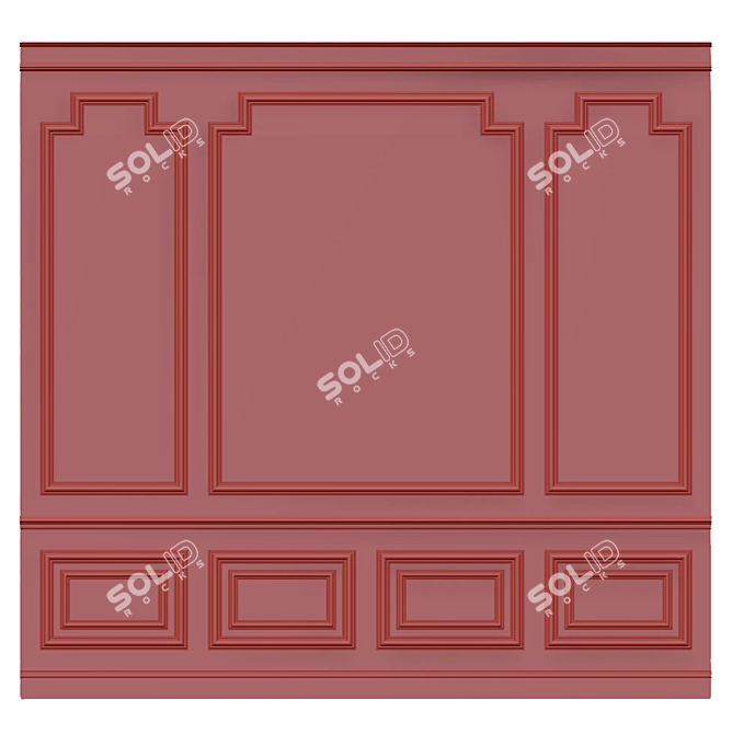  Elegant Wall Moulding for Stunning Décor 3D model image 2