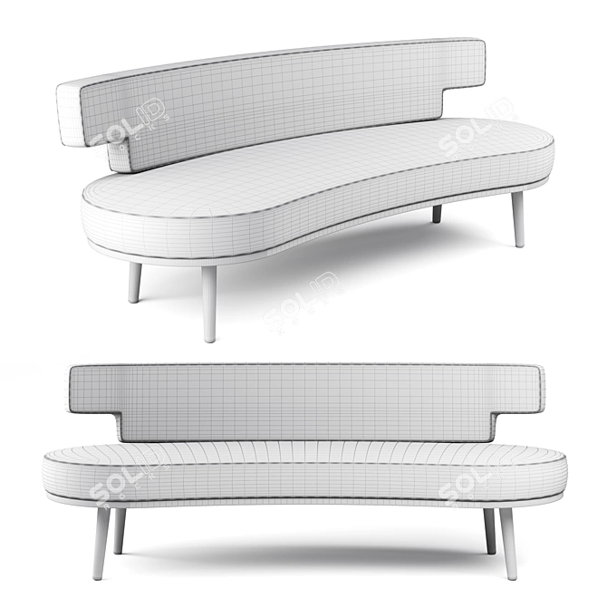 Modern Leta Avoks Sofa 3D model image 2
