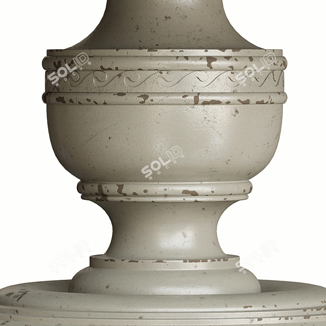 Classic European Style Round Pedestal Table 3D model image 2