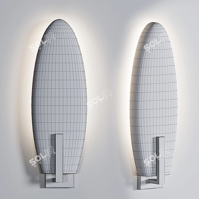 Elegant Brushed Brass PALA 3D model image 2