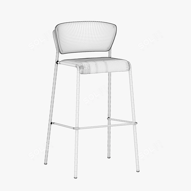Modern Elegance: LISA High Stool 3D model image 5