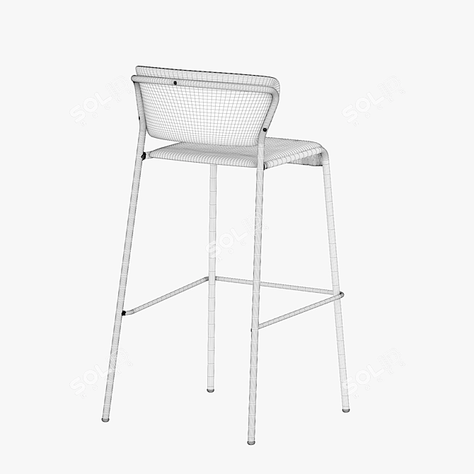 Modern Elegance: LISA High Stool 3D model image 6
