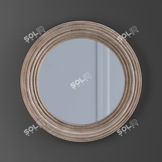  Elegant Ivory Coast Mirror: 81x81 cm 3D model image 1