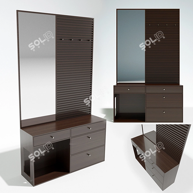 Elegant Hall Furniture Set 3D model image 1