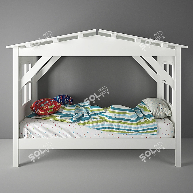 Timeo Kids Cabin Bed | Playhouse Bed 3D model image 2